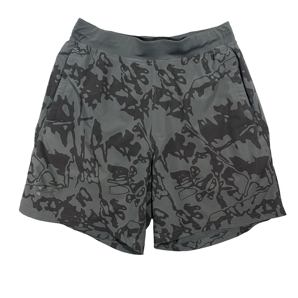 Under Armour Men's Gray and Black Camo Athletic Shorts